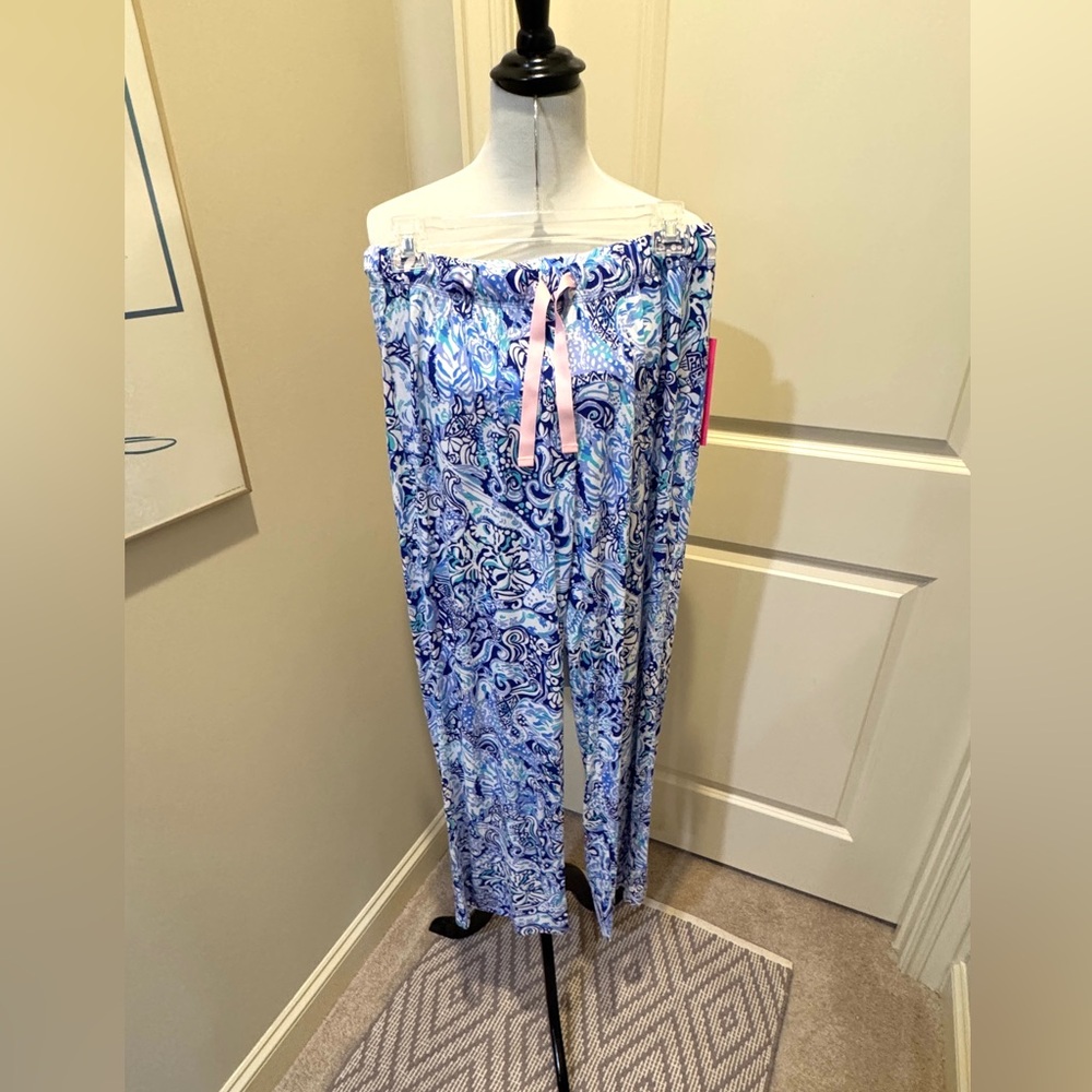 NWT Lilly Pulitzer Royal Purple 60 Animals Pajama Pants